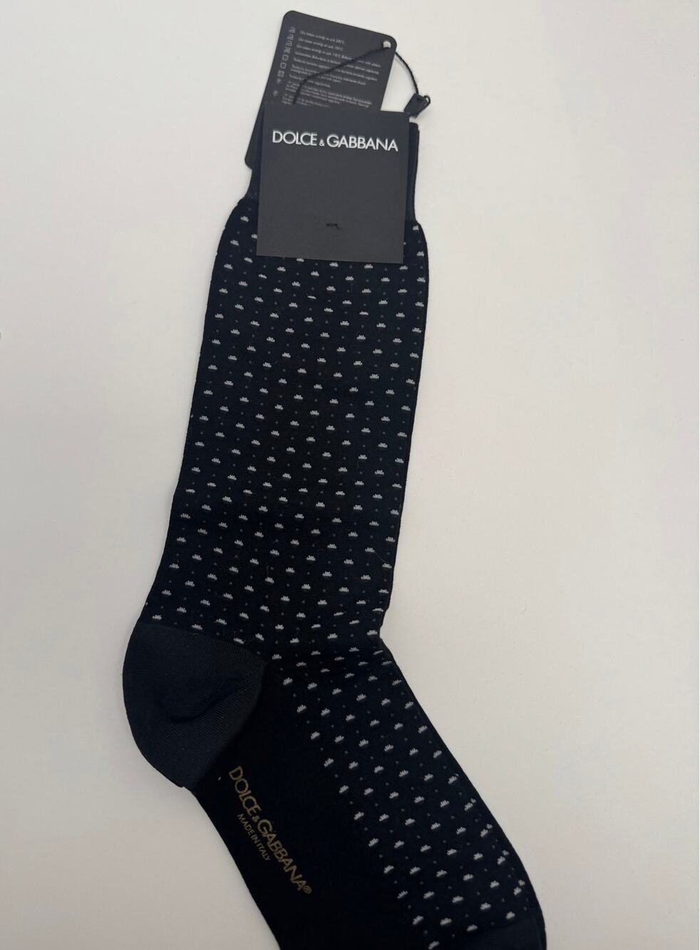 Dolce & Gabbana NWT Cotton Blend Dress Socks – Size M – Made in Italy